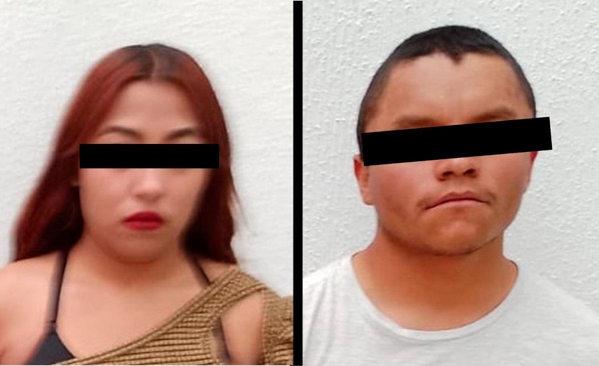 Detienen en Teotihuacan a pareja implicada en el robo de una camioneta de paquetería 