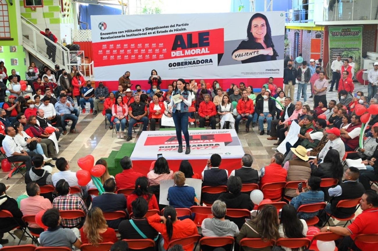 Militancia priista camima junta para defender al Edoméx: Alejandra del Moral 