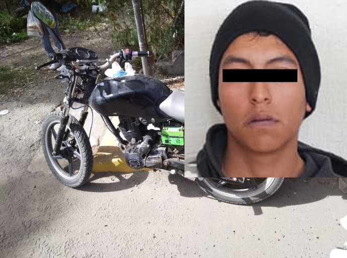 Capturan a Conductor y Recuperan Motocicleta con Reporte de Robo