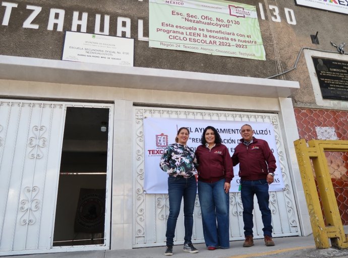 Entrega de la Sala Audiovisual en la Escuela Secundaria No. 130 "Nezahualcóyotl" de Texcoco