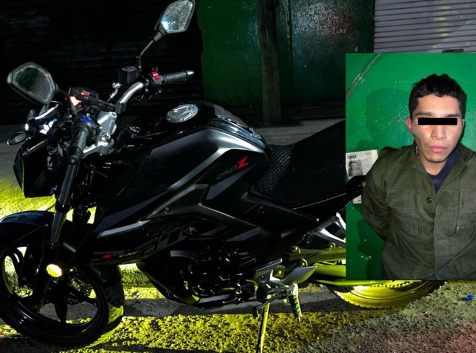 Guardia Civil de Tecámac Captura a Ladrón de Motocicleta en Plaza Power Center