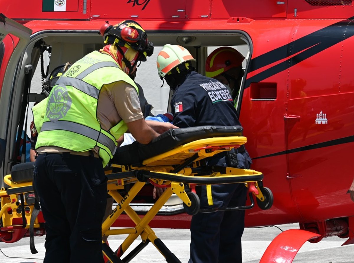 Hombre con Quemaduras Trasladado en Helicóptero Jaguar 1