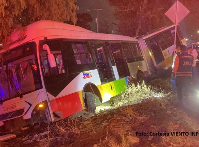 Accidente de Mexibús: Seis Heridos Tras Salida de la Carretera México-Pachuca