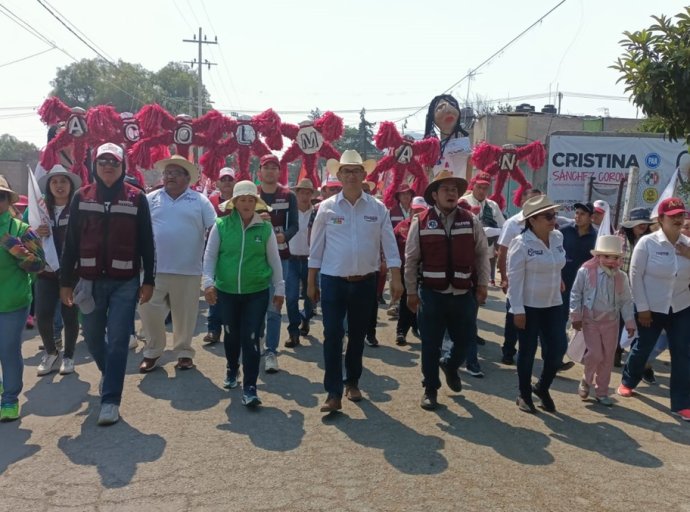 Blanca Osorio y Osvaldo Cortés Encabezan Marcha por la Continuidad Política en Acolman