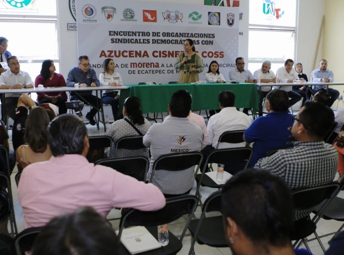 Compromiso de Azucena Cisneros con Trabajadores de Ecatepec