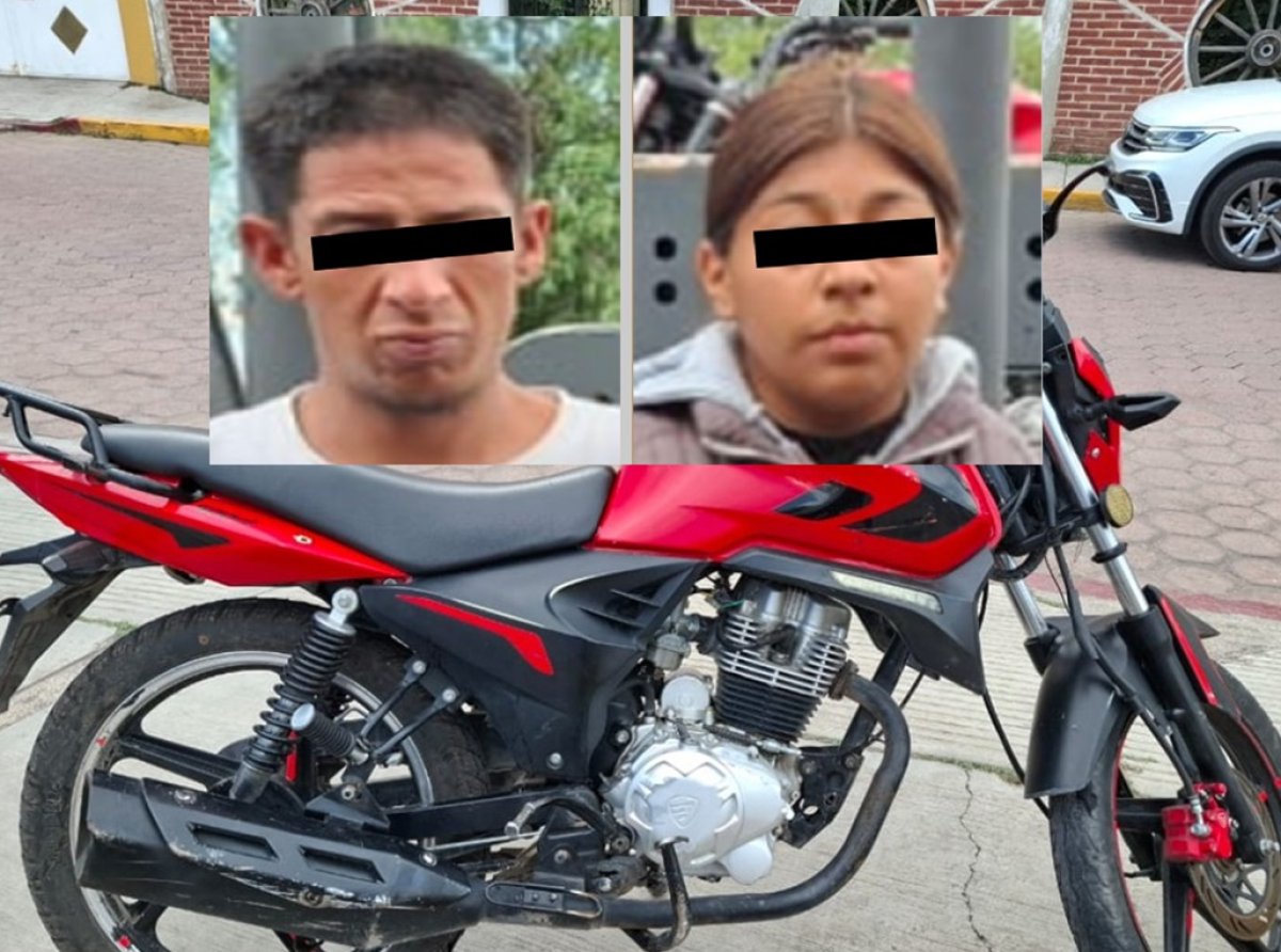 Detienen a Pareja por Robo de Motocicleta con Violencia en San Martín de las Pirámides