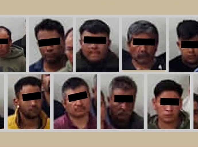 Desarticulan banda de robo al transporte en HUehuetoca: 13 detenidos y armas incautadas