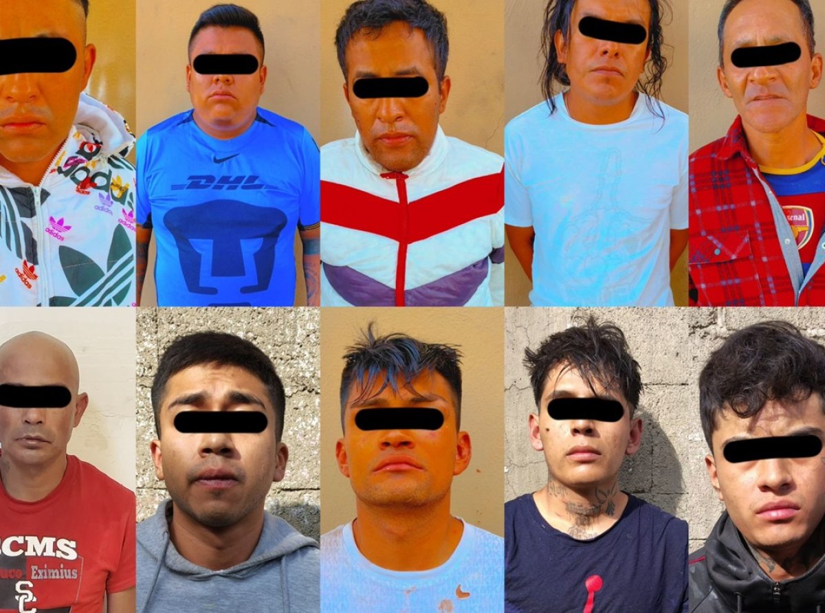 Detienen a 10 presuntos ladrones de autos en operativo en Las Vegas Xalostoc