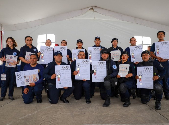 Elementos de seguridad de Texcoco mejoran su preparación en atención prehospitalaria