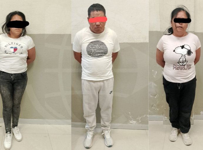 Detienen a tres presuntos ladrones en Texcoco, uno con brazalete electrónico