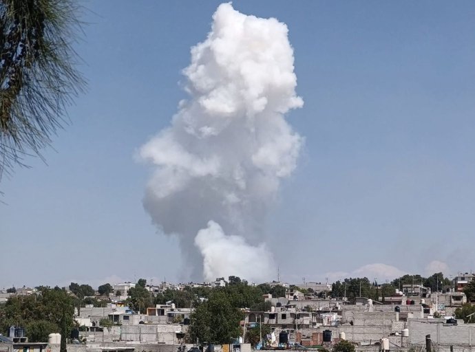 Explosión en Taller de Pirotecnia de Tultepec Deja al Menos Cuatro Heridos