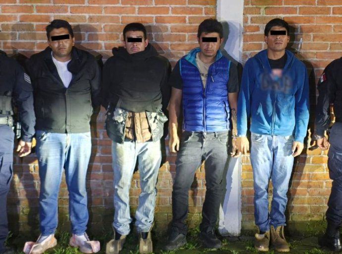 Detiene SSEM a cuatro hombres por robo con violencia